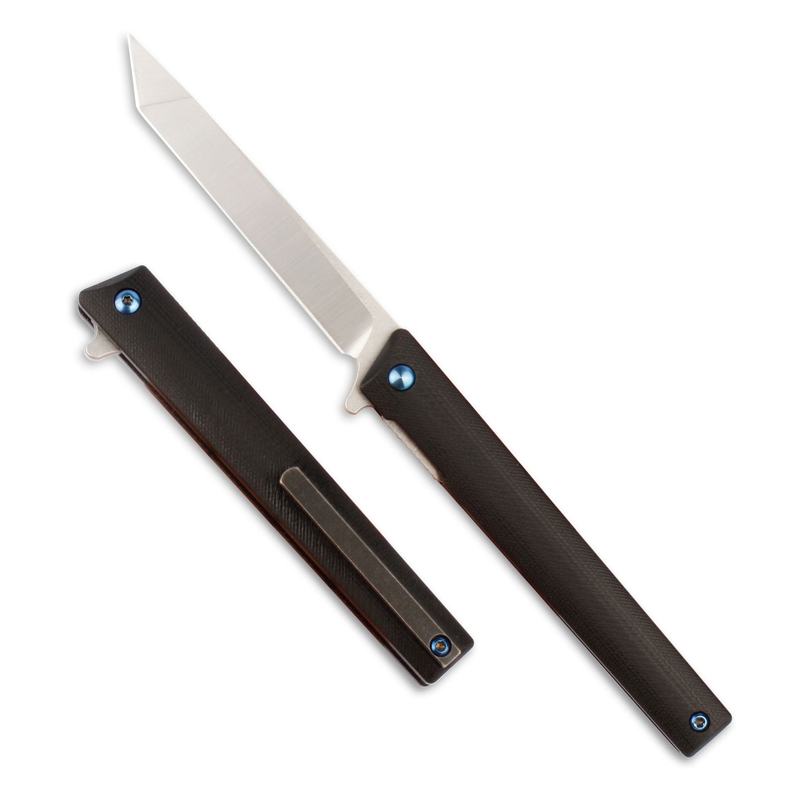 Samior GP035-Mini Little Pocket Knife, 2.9" D2 Blades, 3.7" G10 Handle