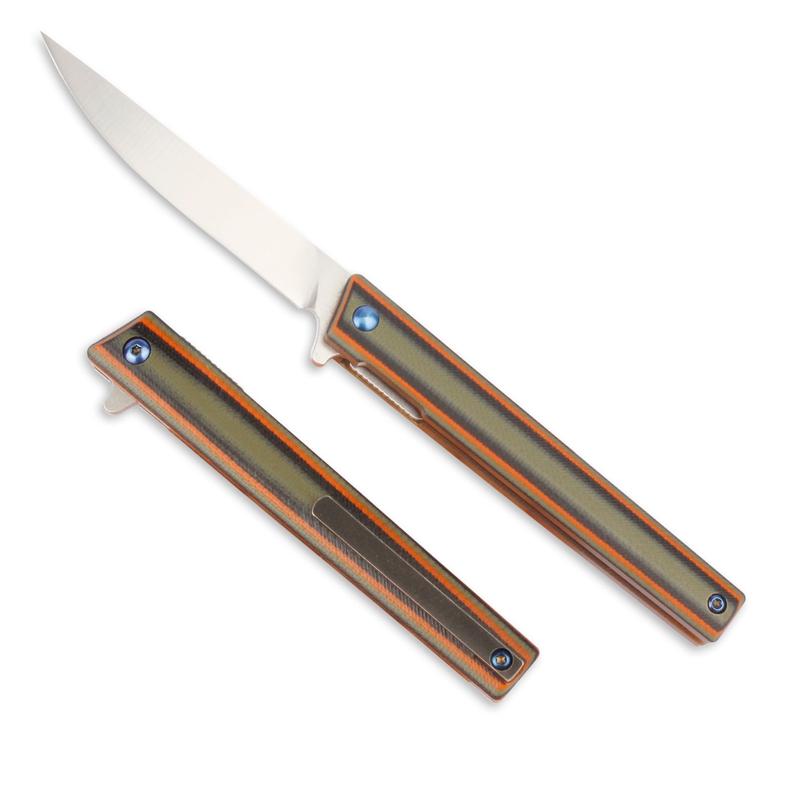 Samior GP035-Mini Little Pocket Knife, 2.9" D2 Blades, 3.7" G10 Handle